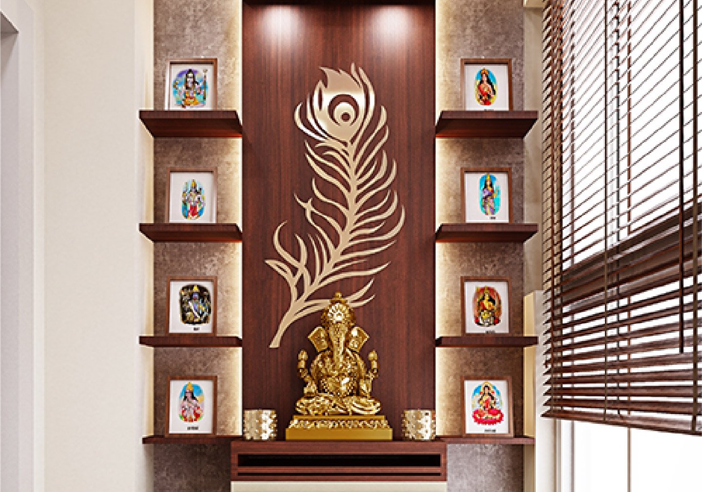 Pooja Room Design - mahaveerinteriors